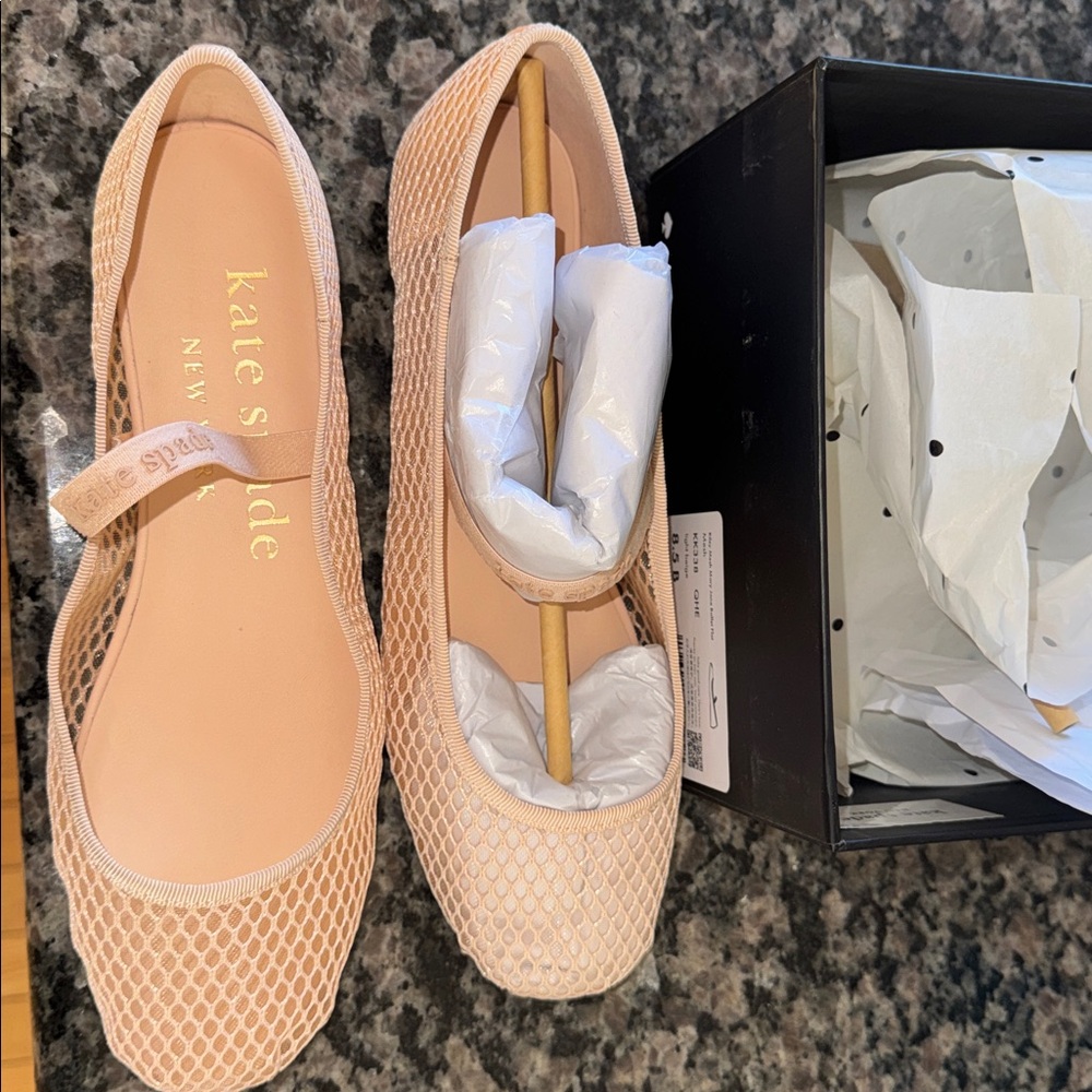 Kate Spade Blush Mesh Ballet Flats